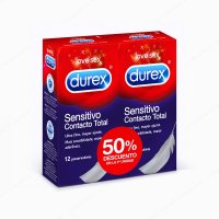 Preservativos Durex Sensitivo contacto total 12ud + 12ud