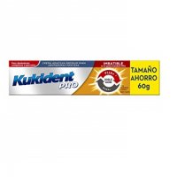 Kukident PRO crema adhesiva para prótesis dentales doble acción sabor neutro 60g (formato ahorro)