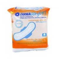 Farmaconfort compresas 100 % algodón ultrafina día alas 10 ud