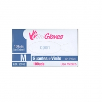 Guantes Vinilo ClinicGloves sin polvo 100 unidades Talla M