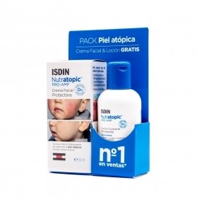 Nutratopic Isdin Pack piel atópica Crema Facial protectora 50 ml con Loción Corporal 100ml | Farmacia Botikarias. Tu en Badajoz