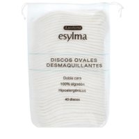 Acofar Esylma Discos ovales desmaquillantes de algodón 100% 40 unidades