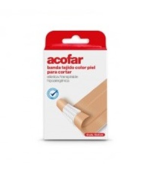 Acofar bancha tejido color piel para cortar tiritas 10 unidades 10x6 cm