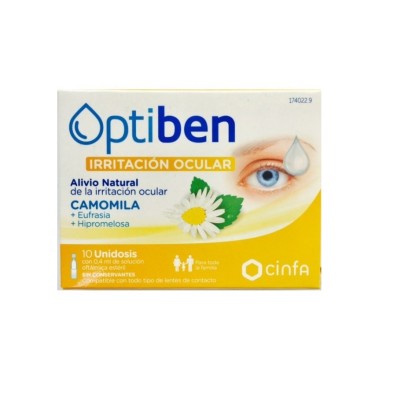 Optiben colirio irritación ocular 10 monodosis