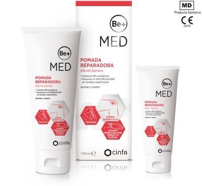 Be+ med pomada reparadora efecto barrera 100 ml rostro y cuerpo
