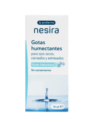 Acofar nesira gotas humectantes lagrimas artificiales ojo seco 10ml con ácido hialuronico