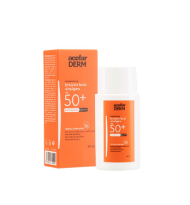Acofar emulsión facial ultraligera SPF50+ 50 ml