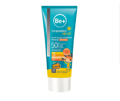 Be+ Skinprotect Fluido Mineral Facial y Corporal 0% Filtros Químicos SPF50+ 100 ml