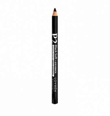 Lovrén P2 Lápiz de Ojos Negro Punta Blanda
