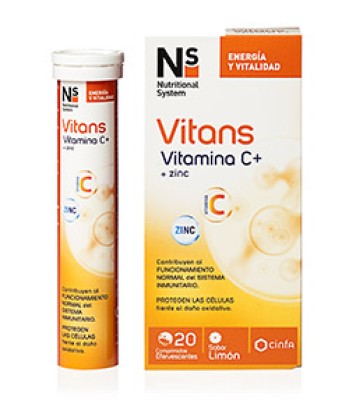 NS Vitans Vitamina C + Zinc 20 compr. efervescentes sabor limón