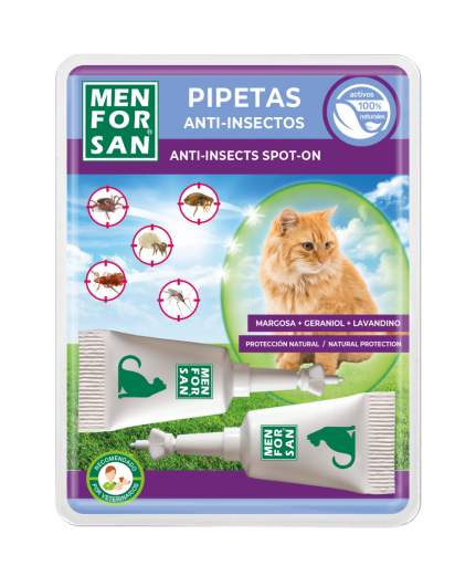 Menforsan Pipetas anti-insectos para gatos (2 unidades)