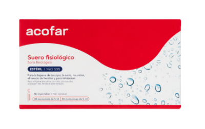 Suero fisiológico estéril 30 monodosis Acofar