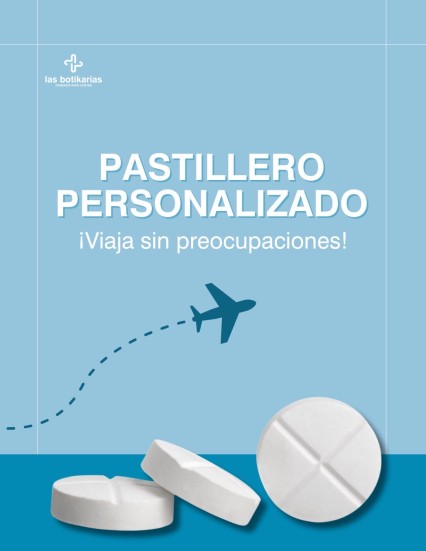 Preparamos tu pastillero personalizado para que viajes tranquila