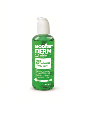Acofar gel aloe vera 100% puro 250ml hidrata y protege 250 ml