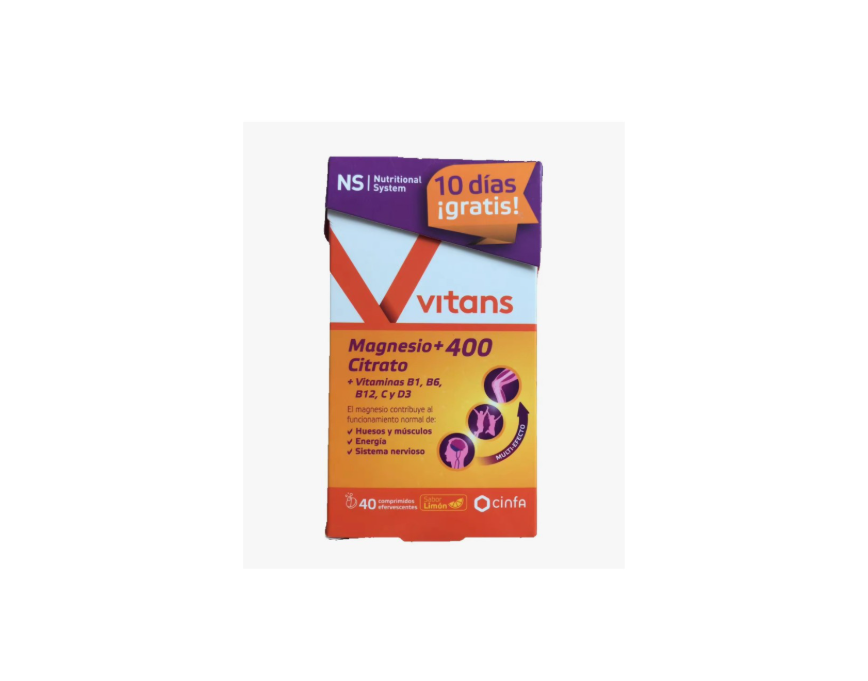 Ns Vitans Magnesio Citrato+ 400 PACK 40 comprimidos